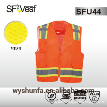 ANSI/ISEA 107-2010 reflective workwear 3m reflective safety jacket reflective safety clothing 100% polyester mesh